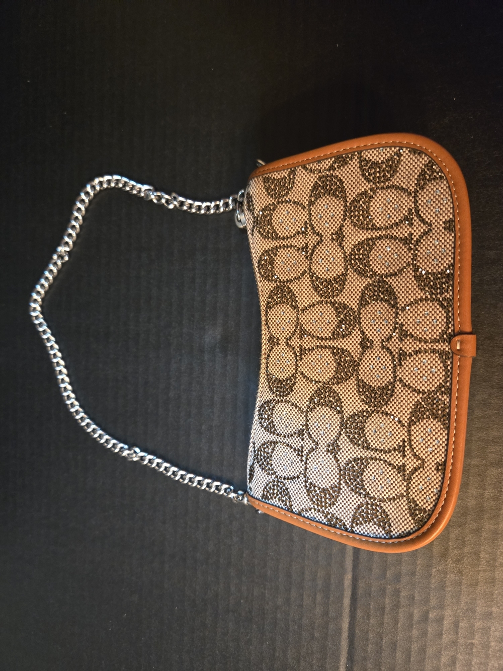 NWT Coach Crystal Swinger 20  Signature Print.